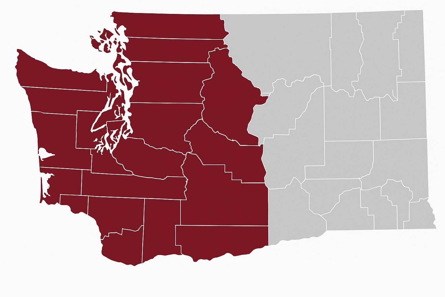 Western Washington Service Area Map